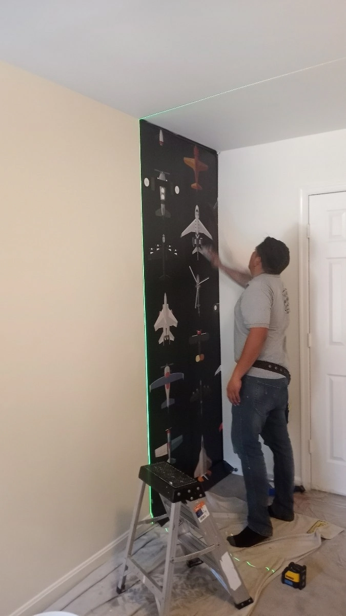 Steam wallpaper removal process