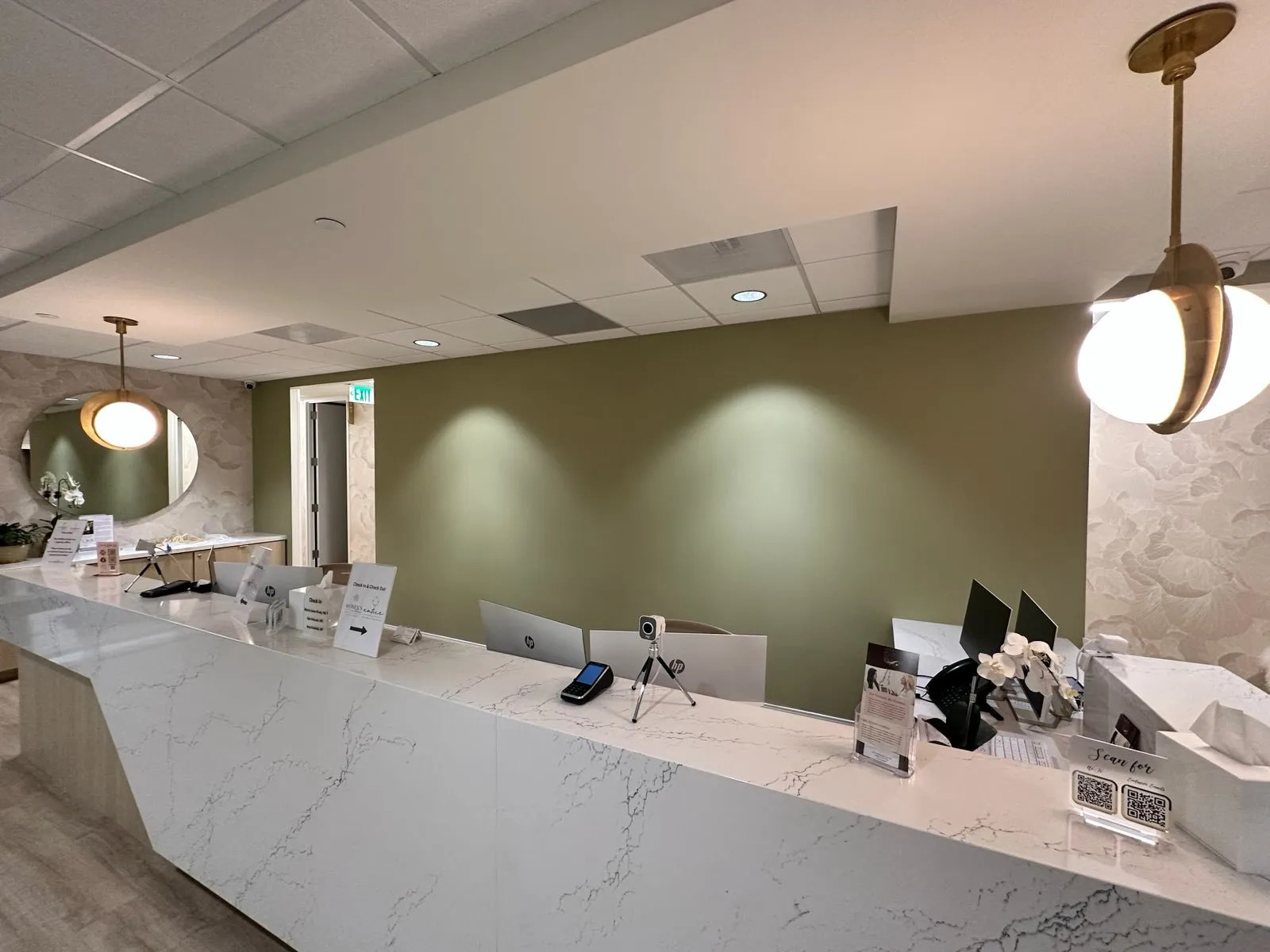 Hotel lobby wallcovering project in San Diego