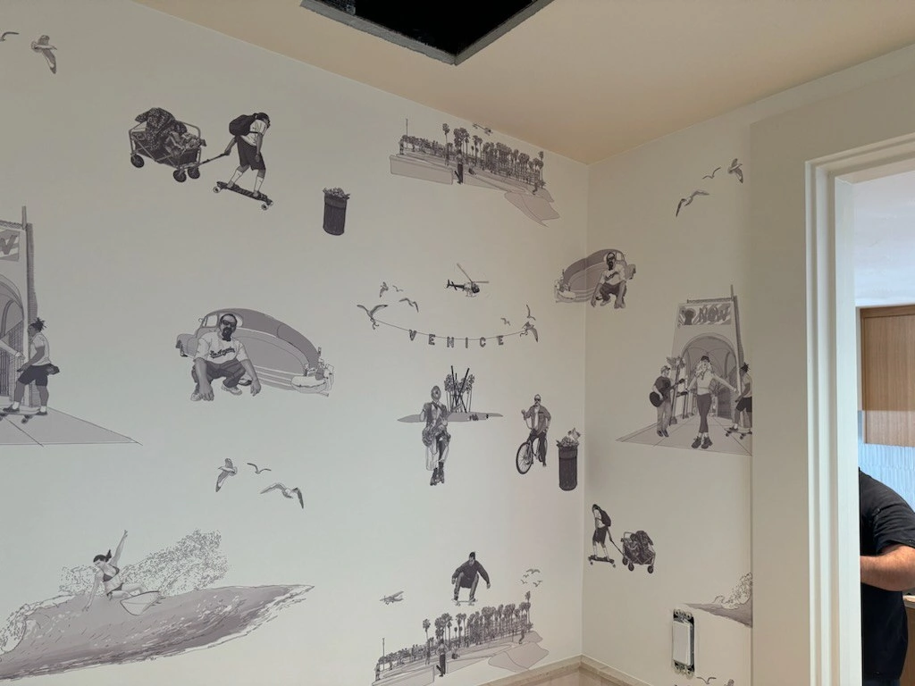 Commercial wallcovering installation in San Diego