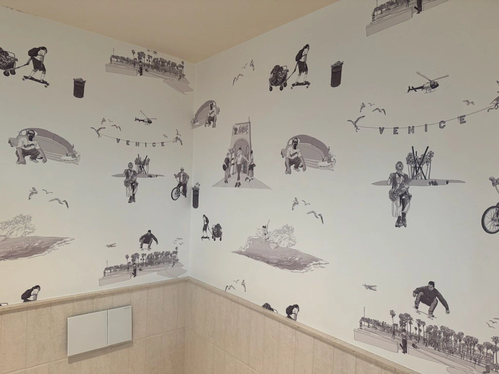 Residential wallpaper installation in San Diego home